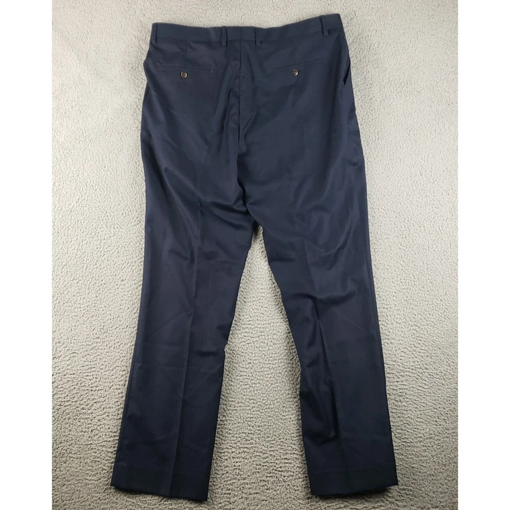 Shinesty Pants Mens 38x35 Blue Golf‎ Dress Casual Polyester Pleated NEW